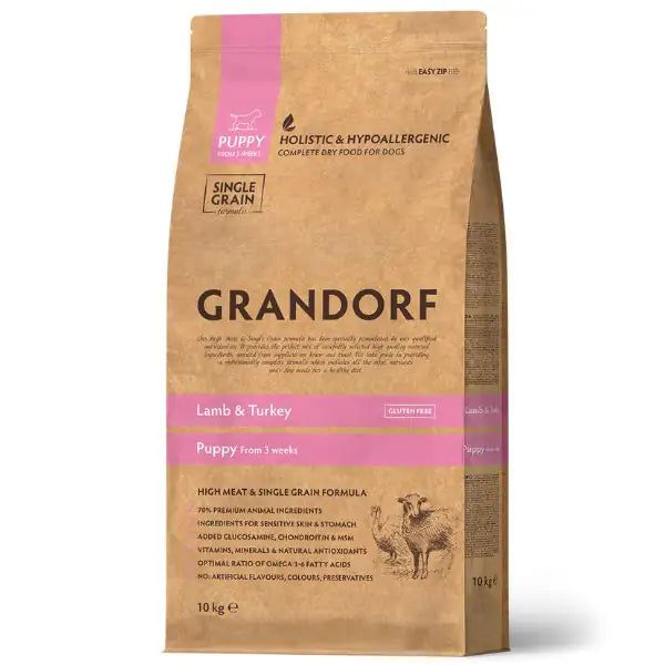 Grandorf Dog Puppy All Breeds Hypoallergenic Agnello e Tacchino  10 kg bauzaarit.myshopify.com