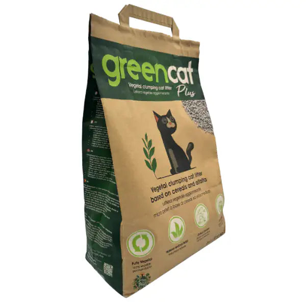 GreenCat Plus lettiera vegetale e agglomerante per gatti Cereali e erba medica   bauzaarit.myshopify.com