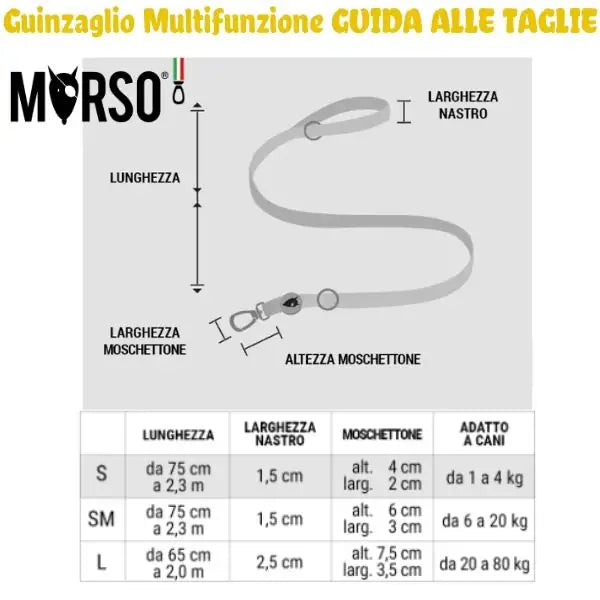 Guinzaglio per cani Multifunzione in raso Intense con aggancio rapido Sweet Tweet Morso   bauzaarit.myshopify.com