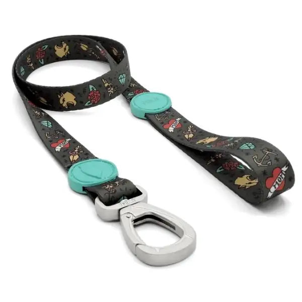 Guinzaglio per cani Regular in raso Intense con aggancio rapido Ink Tank Morso   bauzaarit.myshopify.com