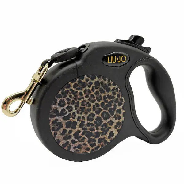 Guinzaglio retrattile per cani Liu Jo Pets  Nero maculato - Lunghezza 5 metri Bauzaar.it