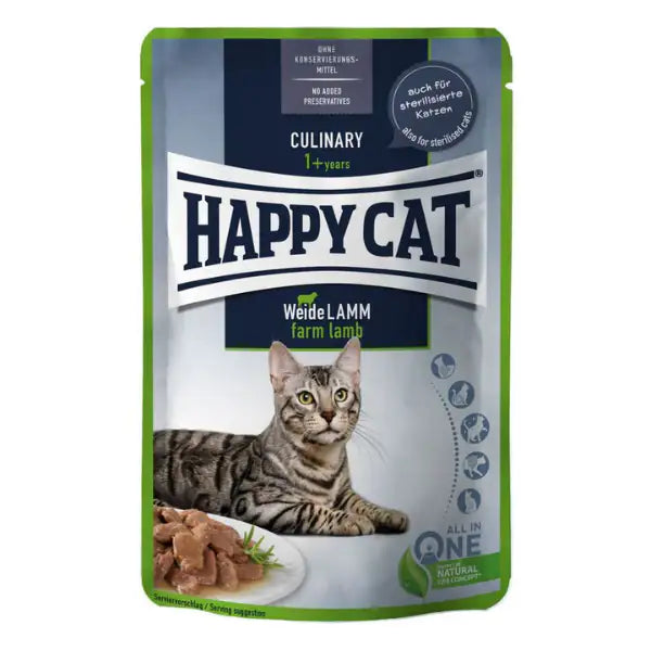 Happy Cat Adult Culinary bocconi in salsa 85 gr  Agnello bauzaarit.myshopify.com
