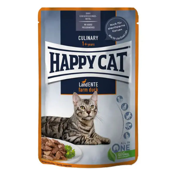 Happy Cat Adult Culinary bocconi in salsa 85 gr  Anatra bauzaarit.myshopify.com