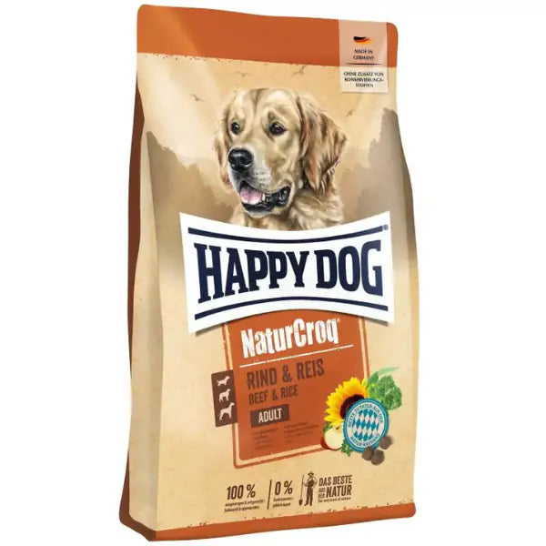 Happy Dog NaturCroq Adult All Breeds Manzo e riso   bauzaarit.myshopify.com