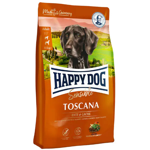 Happy Dog Sensible Medium/Large Toscana Grain Free Pesce e anatra   bauzaarit.myshopify.com