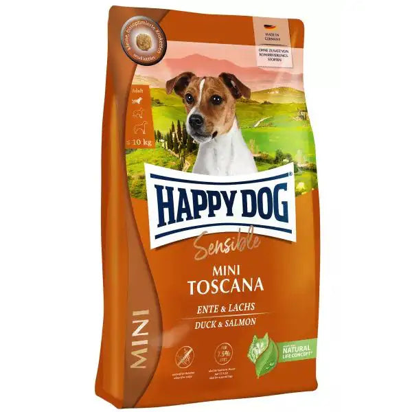 Happy Dog Sensible Mini Toscana Grain Free Pesce e anatra  4 kg bauzaarit.myshopify.com