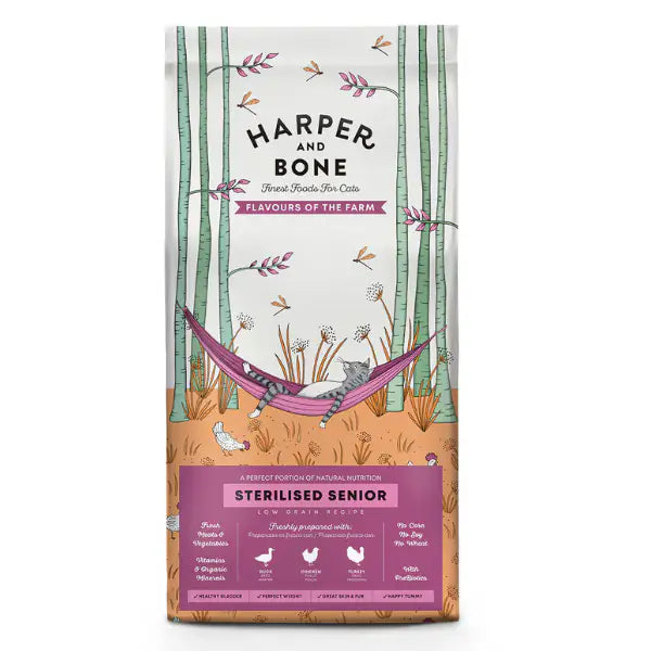 Harper and Bone Cat Senior Sterilised Flavours of the farm  5 kg bauzaarit.myshopify.com