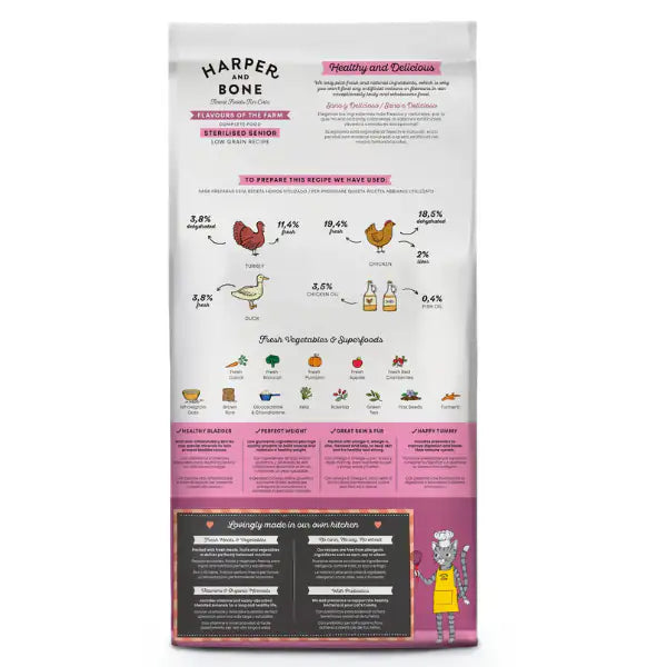 Harper and Bone Cat Senior Sterilised Flavours of the farm   bauzaarit.myshopify.com