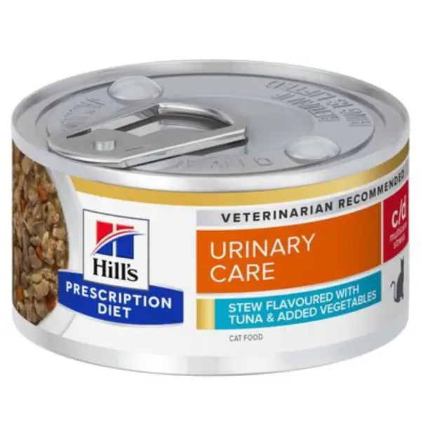 Hill's Prescription Diet Feline c/d Urinary Stress 82 gr  Spezzatino tonno e verdure bauzaarit.myshopify.com