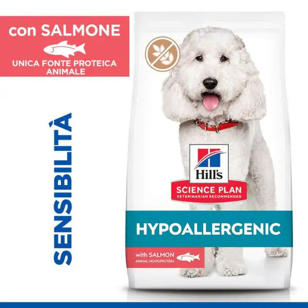 Hill's Science Plan Hypoallergenic Adult Medium Dog al Salmone   bauzaarit.myshopify.com