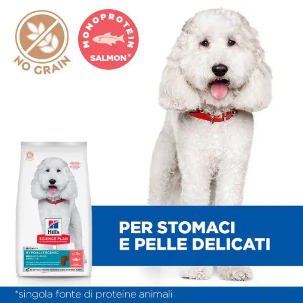 Hill's Science Plan Hypoallergenic Adult Medium Dog al Salmone   bauzaarit.myshopify.com