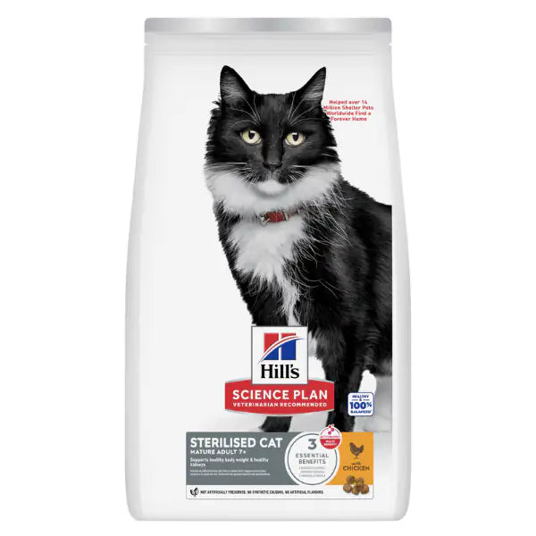 Hill's Science Plan Mature 7+ Adult Sterilised Alimento per gatti con Pollo  1,5 kg bauzaarit.myshopify.com