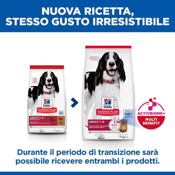 Hill's Science Plan Medium Adult Alimento per Cani con Agnello e Riso   bauzaarit.myshopify.com