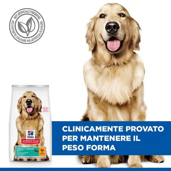 Hill's Science Plan Perfect Weight Large Adult Alimento per Cani con Pollo   bauzaarit.myshopify.com