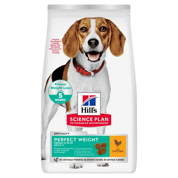 Hill's Science Plan Perfect Weight Medium Adult Alimento per Cani con Pollo  12 kg bauzaarit.myshopify.com