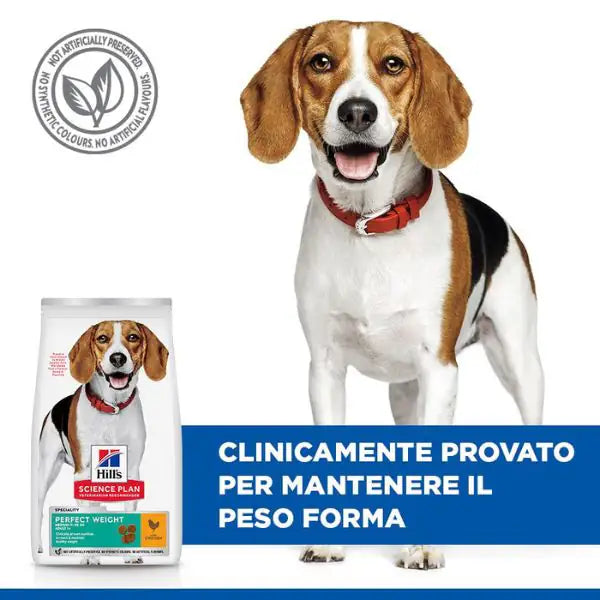 Hill's Science Plan Perfect Weight Medium Adult Alimento per Cani con Pollo   bauzaarit.myshopify.com