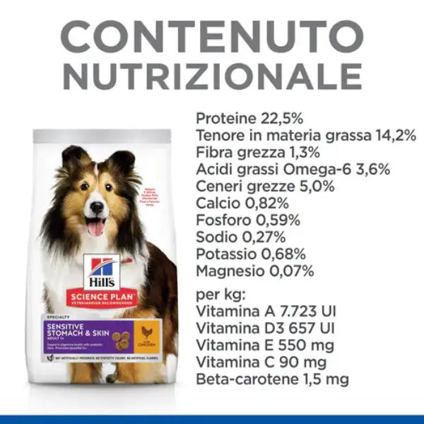 Hill's Science Plan Sensitive Stomach & Skin Medium Adult Alimento per Cani con Pollo   bauzaarit.myshopify.com