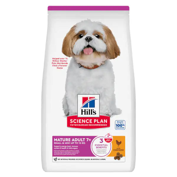 Hill's Science Plan Small & Mini Mature Adult 7+ Alimento per Cani con Pollo  1,5 kg bauzaarit.myshopify.com
