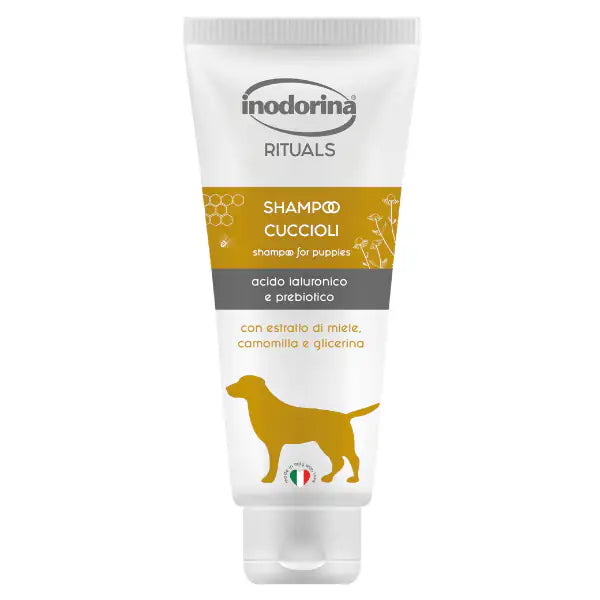 Inodorina Dog Shampooing shampoo per cani con filtro UV  250 ml - Cuccioli manti danneggiati e cute sensibile bauzaarit.myshopify.com