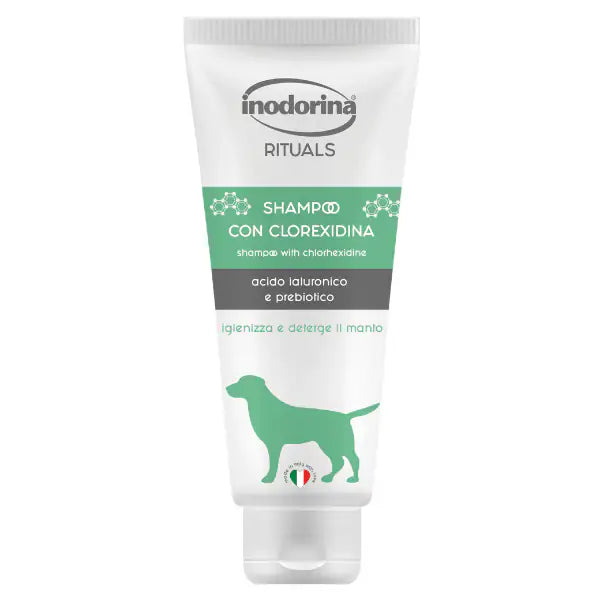 Inodorina Dog Shampooing shampoo per cani con filtro UV  250 ml - con clorexidina bauzaarit.myshopify.com