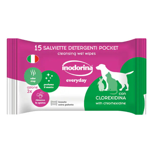 Inodorina EveryDay Salviette Igienizzanti  15 pezzi - Pocket con Clore x idina bauzaarit.myshopify.com