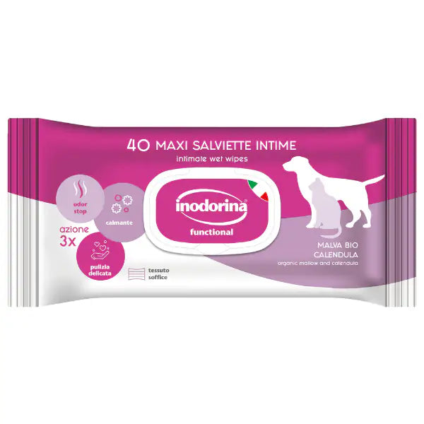 Inodorina Funzionale Salviette Detergenti  40 pezzi - Parti intime bauzaarit.myshopify.com