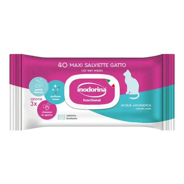Inodorina Funzionale Salviette Detergenti Acqua Aromatica per gatti   bauzaarit.myshopify.com
