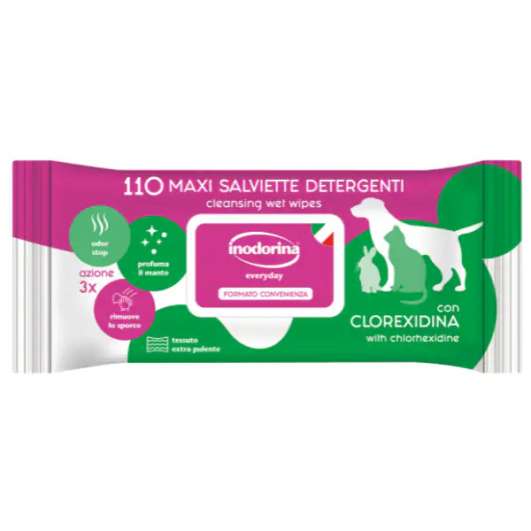 Inodorina Refresh Salviette Detergenti  Clorexidina - 110 pezzi bauzaarit.myshopify.com