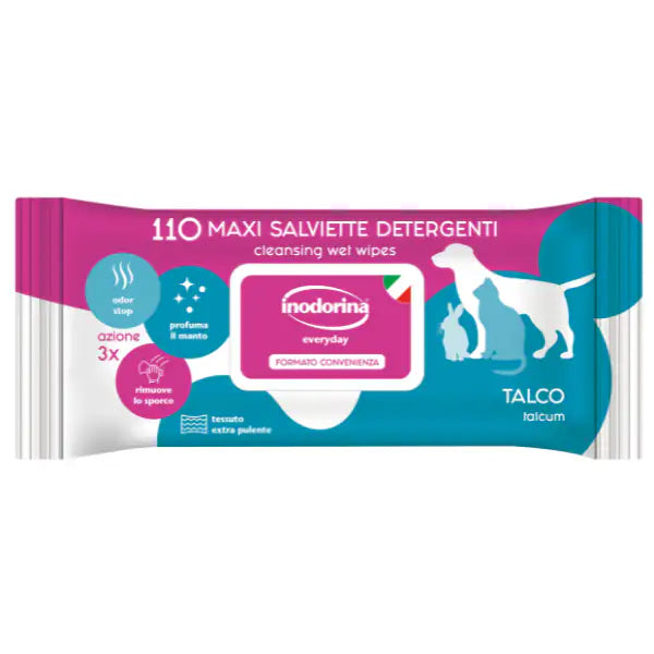Inodorina Refresh Salviette Detergenti  Talco - Confezione da 100 pezzi bauzaarit.myshopify.com