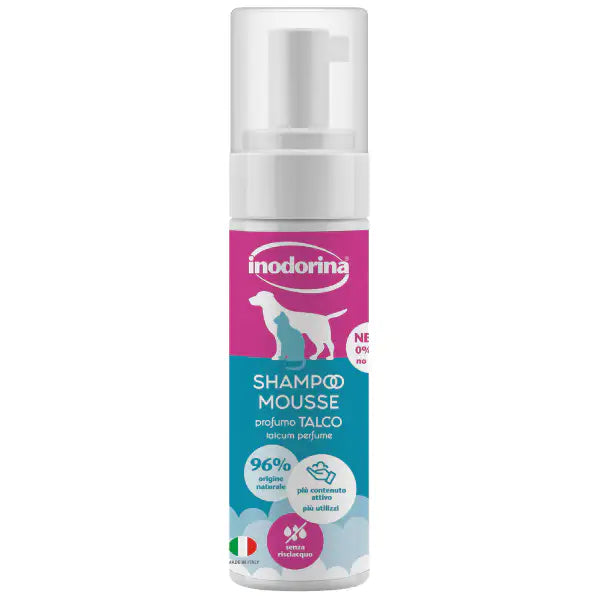 Inodorina Shampoo Mousse a Secco 250 ml  Talco Bauzaar.it