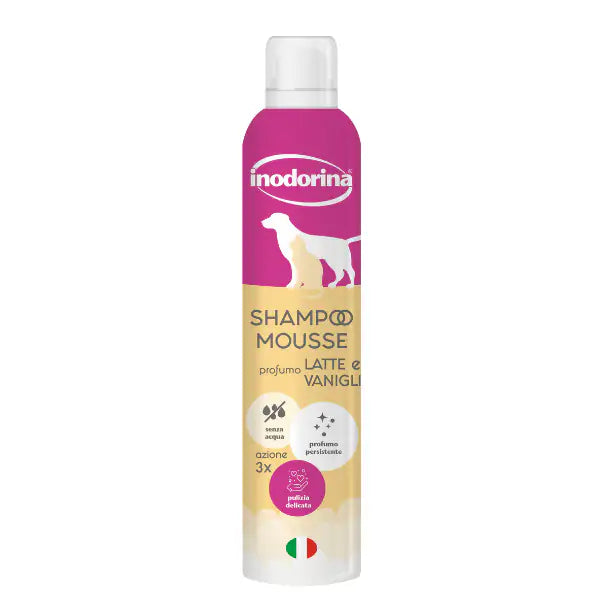 Inodorina Shampoo Mousse a Secco  300 ml - Latte e vaniglia bauzaarit.myshopify.com