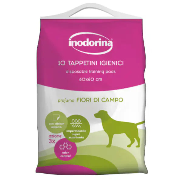 Inodorina Tappetino Igienico con Sticker adesivo  60 x 60 cm - 10 pezzi - Fiori di campo bauzaarit.myshopify.com