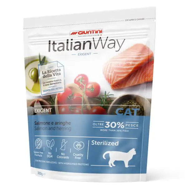 ItalianWay Adult Sterilized Exigent Salmone e Aringhe  300 gr bauzaarit.myshopify.com