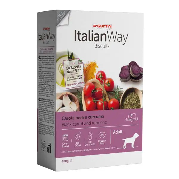 ItalianWay Biscuit Adult 400g  Carota e Curcuma bauzaarit.myshopify.com