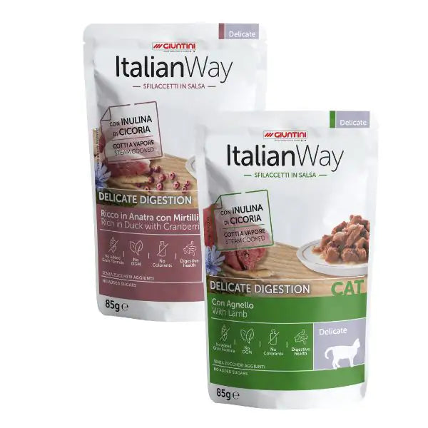 ItalianWay Cat Sfilaccetti in salsa Delicate Digestion 85 gr   bauzaarit.myshopify.com