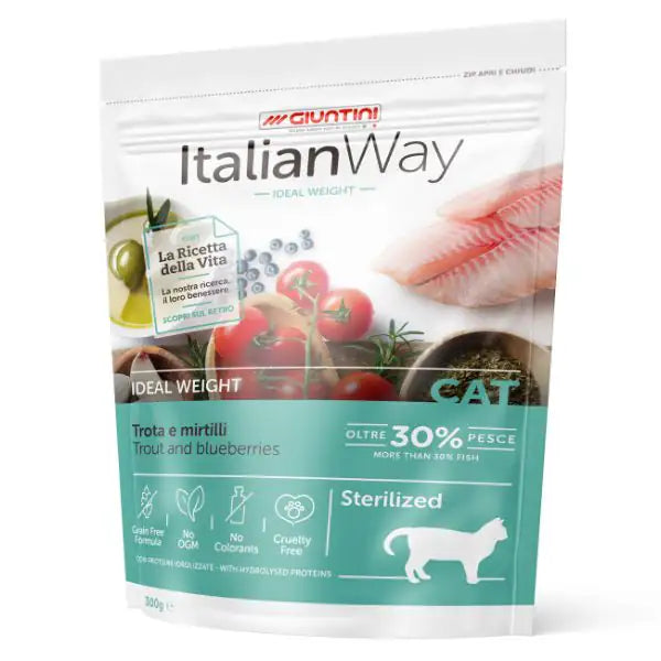 ItalianWay Cat Sterilized Trota e Mirtilli  300 gr bauzaarit.myshopify.com