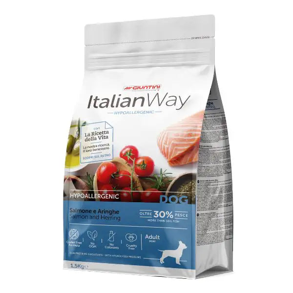 ItalianWay Mini Adult Hypoallergenic Salmone e Aringhe  1,5 kg bauzaarit.myshopify.com