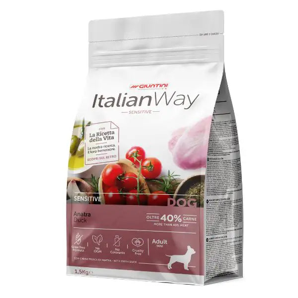 ItalianWay Sensitive Mini Adult Anatra  1,5 kg bauzaarit.myshopify.com