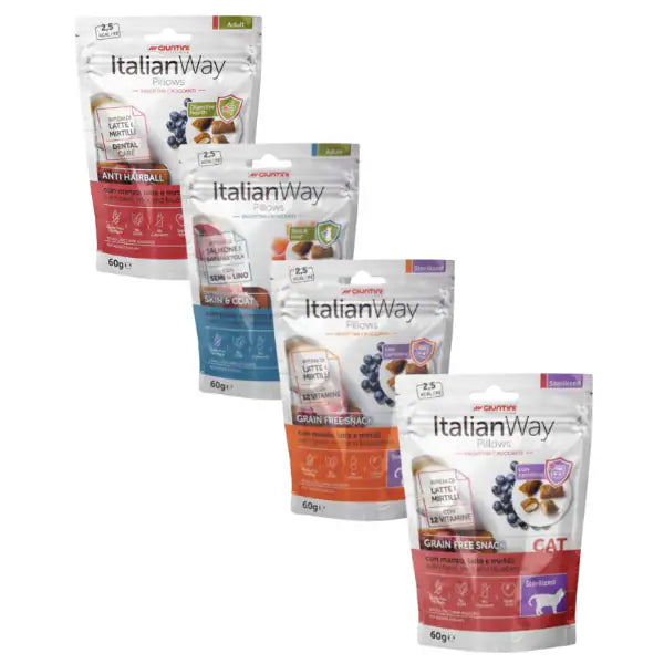 ItalianWay snack per gatti Pillows Grain Free 60 gr   bauzaarit.myshopify.com