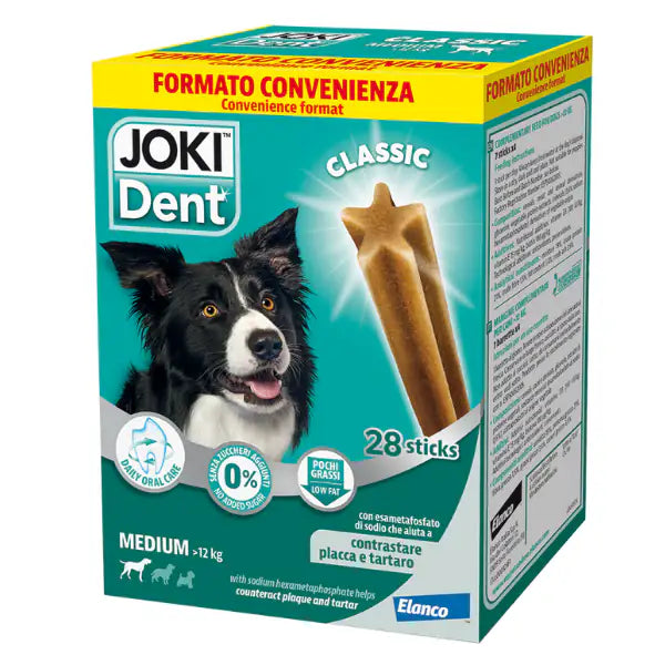 Joki Dent Classic snack dentali per cani Elanco  Taglia Medium - Confezione da 28 pezzi bauzaarit.myshopify.com