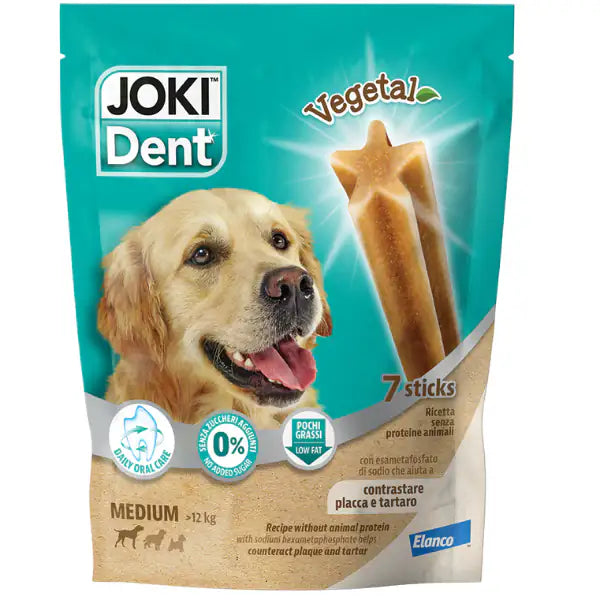 Joki Dent Vegetal snack dentali vegetali per cani Elanco  Taglia Medium - Confezione da 7 pezzi bauzaarit.myshopify.com