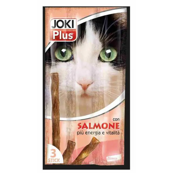 Joki Plus 3 Stick 15 gr snack per gatto  Salmone bauzaarit.myshopify.com
