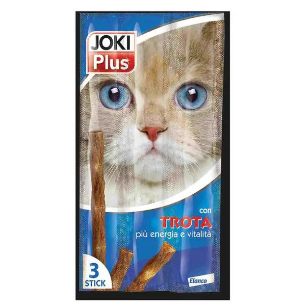 Joki Plus 3 Stick 15 gr snack per gatto  Stick alla trota bauzaarit.myshopify.com