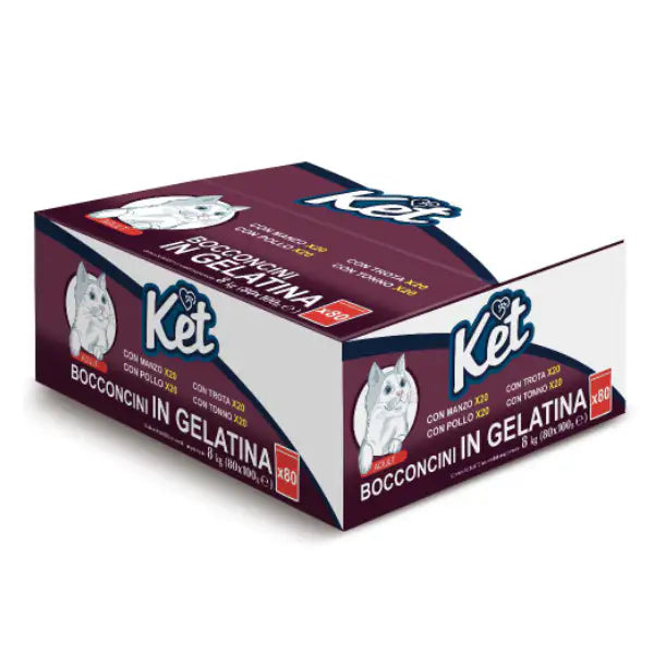 Ket Adult Bocconcini in gelatina Gigapack 80x100 gr   Bauzaar.it