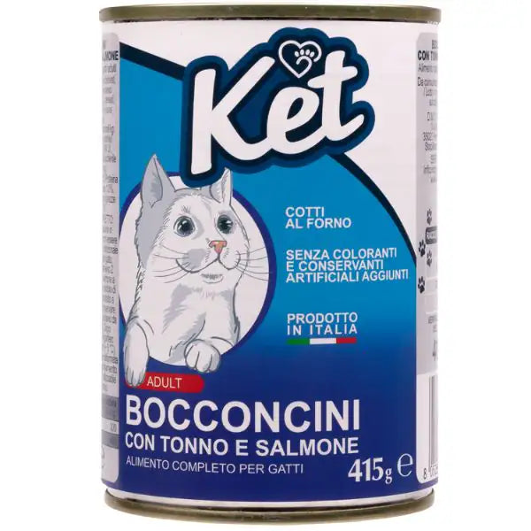 Ket Cat Adult umido 415 gr  Tonno e salmone bauzaarit.myshopify.com