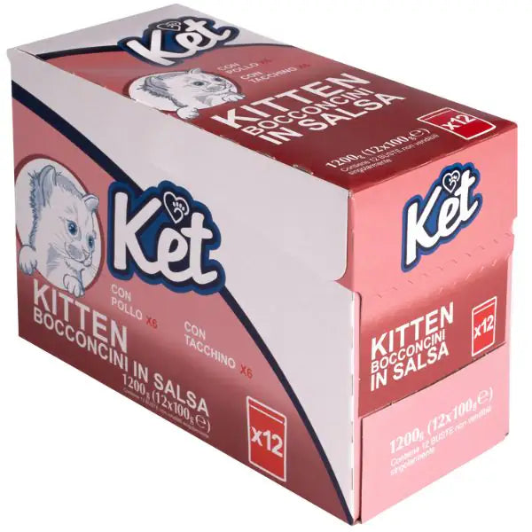 Ket Kitten Bocconcini in salsa multipack 12x100 gr  Pollo-tacchino bauzaarit.myshopify.com