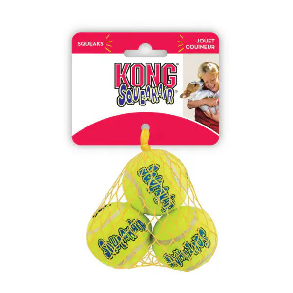 Kong Air Squeaker Tennis Ball  3 pezzi - Extra-small bauzaarit.myshopify.com