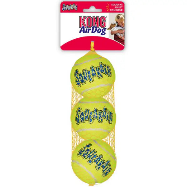 Kong Air Squeaker Tennis Ball  3 pezzi - Medium bauzaarit.myshopify.com