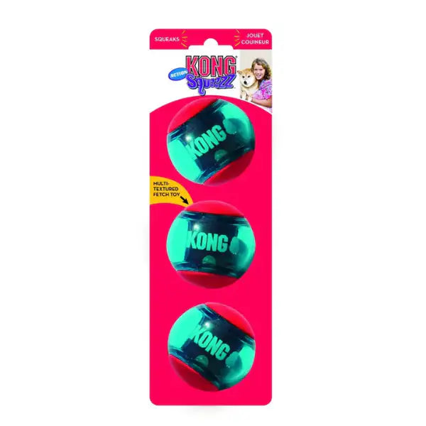 Kong Squeezz Action Ball Gioco Riporto interattivo con Squeak per cani   Bauzaar.it