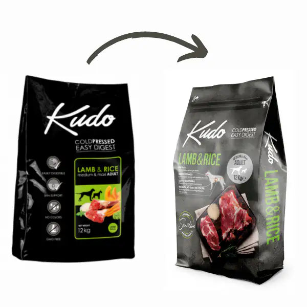 Kudo Low Grain Adult Medium Maxi Agnello e Riso   bauzaarit.myshopify.com
